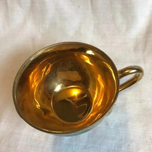 Vintage Made in Japan Hand Fruity Painting Teacup No Plate Golden Art Decor - Picture 5 of 8